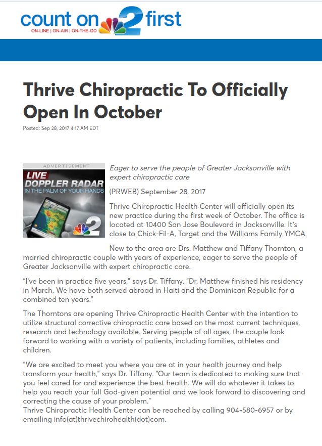 chiropractic adjustment | Thrive Chiro Health